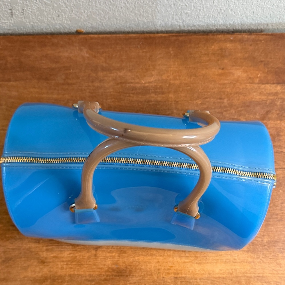 FURLA Blue Candy Boston Jelly Handbag - Picture 5 of 11